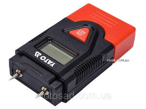 Вологомір електронний для деревини і будматеріалів YATO межами- 0,2-42% з макс. глибин. чутлив.- 7мм