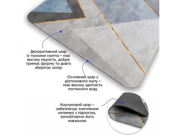 Вологопоглинаючий килимок 38х58х3мм (D) SW-00001560 - Фото 2
