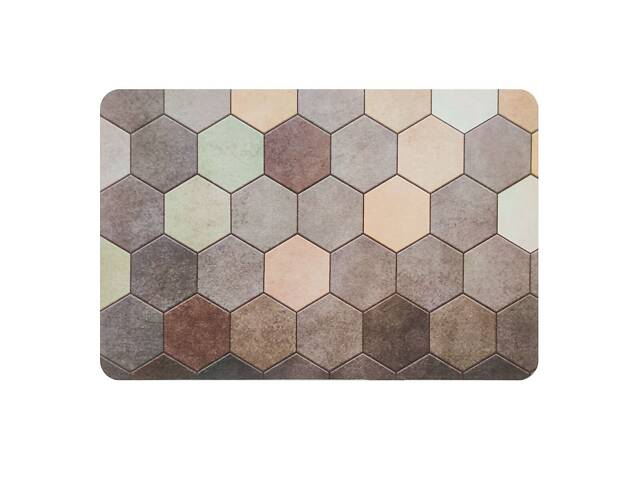 Вологопоглинаючий килимок 38х58х3мм Шестикутники (D) SW-00001571 - Фото 1