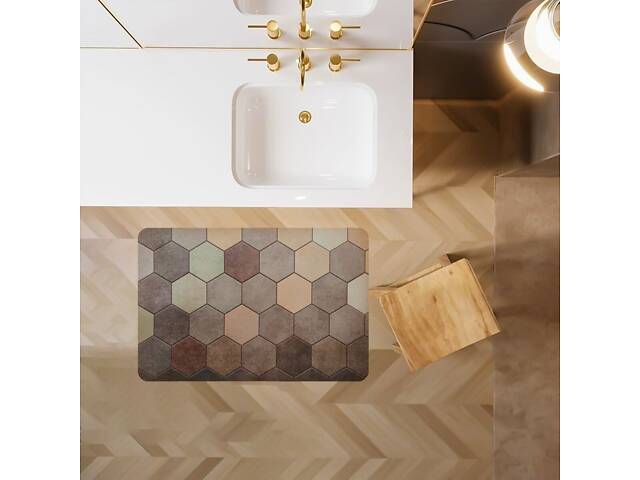 Вологопоглинаючий килимок 38х58х3мм Шестикутники (D) SW-00001571 - Фото 5