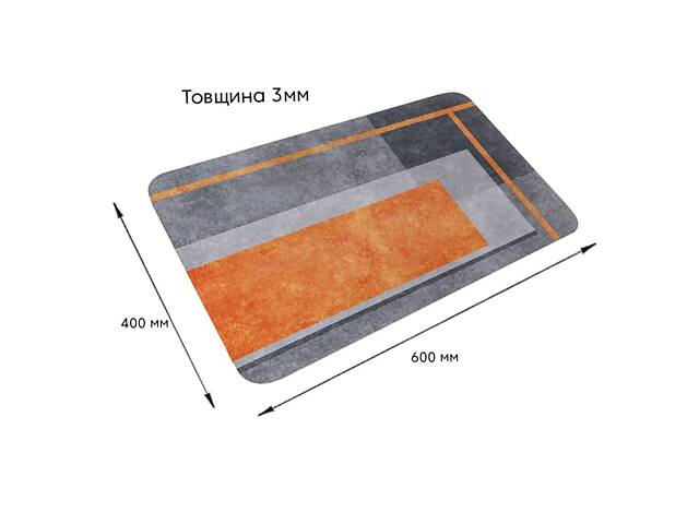 Вологопоглинаючий килимок 40х60х3мм SW-00002552 - Фото 3