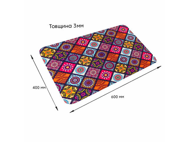 Вологопоглинаючий килимок 40х60х3мм SW-00002555 - Фото 3