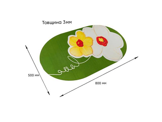 Вологопоглинаючий килимок 50х80х3мм SW-00002547 - Фото 3