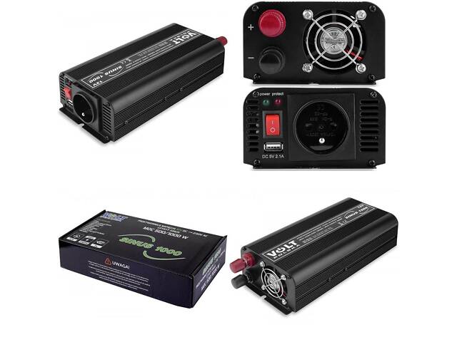 Volt Polska Sinus інвертор (500/1000W) 12/230V в ідеальному стані! - Фото 1