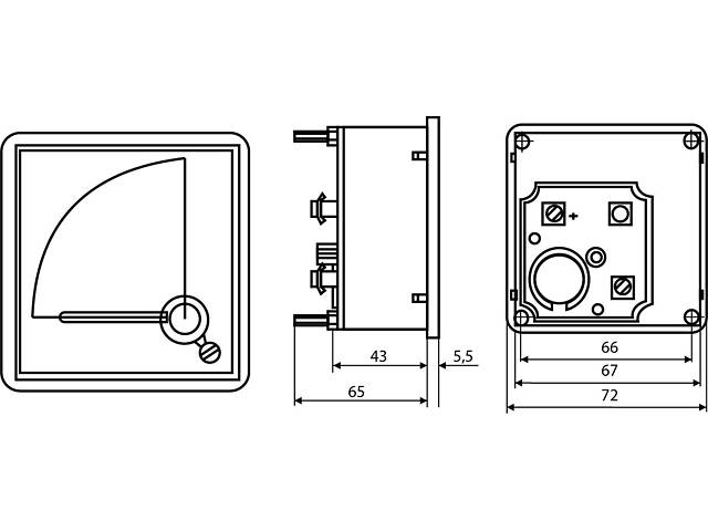 Вольтметр 100V AC 72x72мм [A0190010064] A-72-6 АСКО - Фото 5
