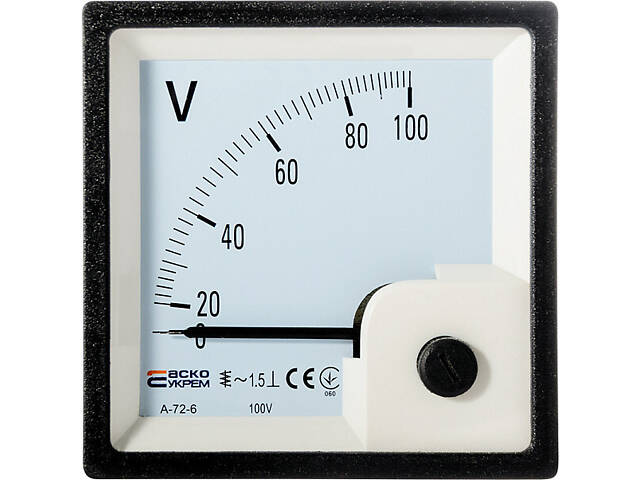Вольтметр 100V AC 72x72мм [A0190010064] A-72-6 АСКО - Фото 1