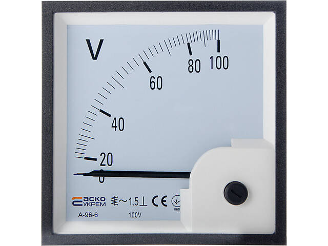 Вольтметр 100V AC 96x96мм [A0190010094] А-96-6 АСКО - Фото 1