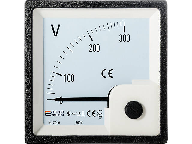 Вольтметр 300V AC 72x72мм [A0190010065] A-72-6 АСКО - Фото 1