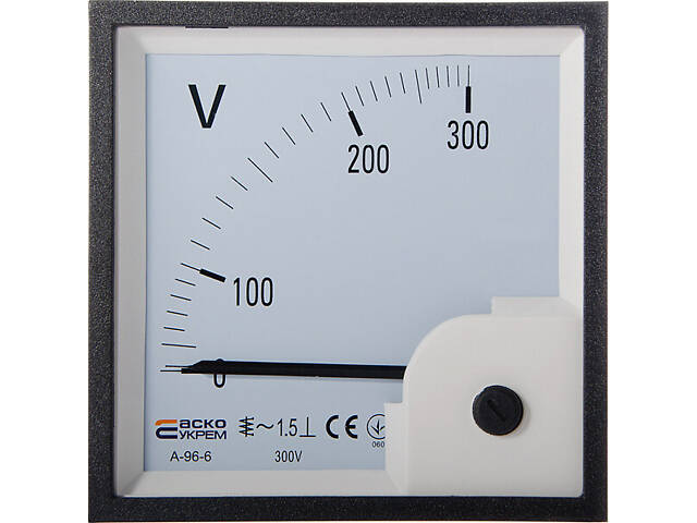 Вольтметр 300V AC 96x96мм [A0190010095] А-96-6 АСКО - Фото 1
