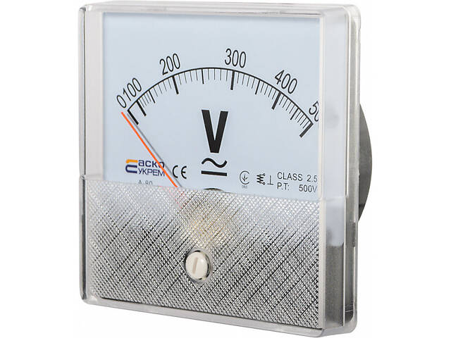 Вольтметр 500V AC 80x80мм [A0190010058] А-80 АСКО - Фото 2
