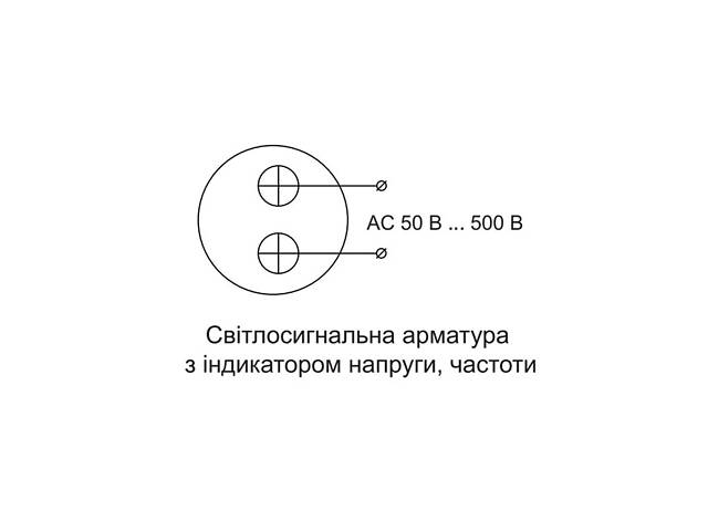 Вольтметр-частотомір цифровий 50-500V AC 5-99Hz ᴓ22мм круглий червоний [A0190010178] U-ADM-VHz АСКО - Фото 3