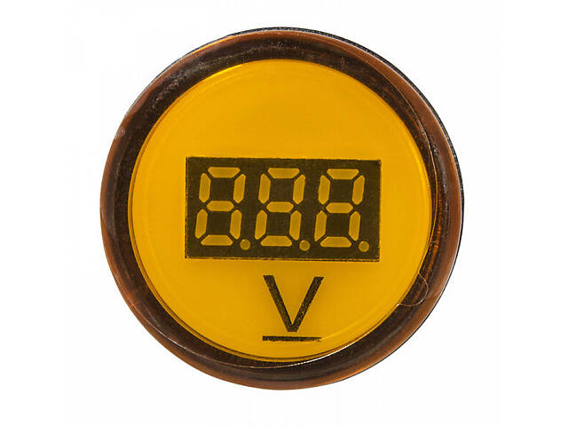 Вольтметр цифровий 5-30V DC жовтий [A0190010013] AD22-22DVM АСКО - Фото 2