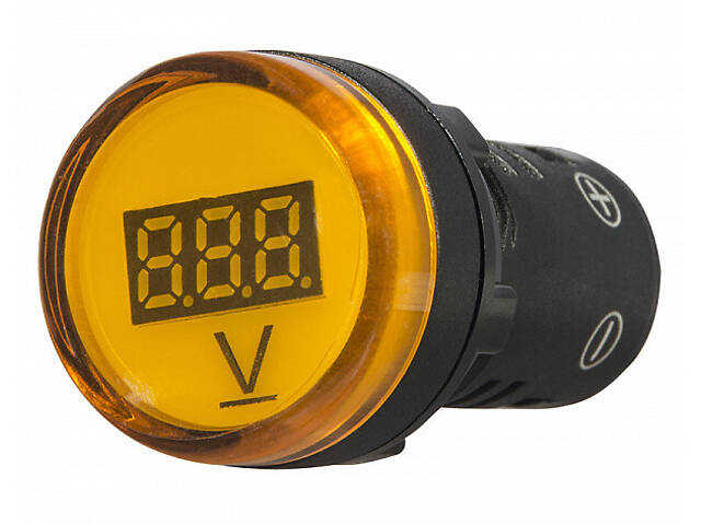 Вольтметр цифровий 5-30V DC жовтий [A0190010013] AD22-22DVM АСКО - Фото 3