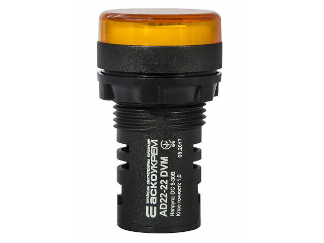 Вольтметр цифровий 5-30V DC жовтий [A0190010013] AD22-22DVM АСКО - Фото 4