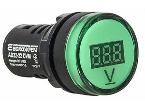 Вольтметр цифровий 5-30V DC зелений [A0190010014] AD22-22DVM АСКО