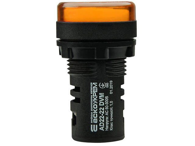 Вольтметр цифровий 80-500V AC жовтий [A0190010012] AD22-22DVM АСКО - Фото 4