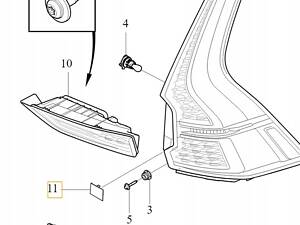 VOLVO XC60 II кришка заглушки заднього правого ліхтаря о