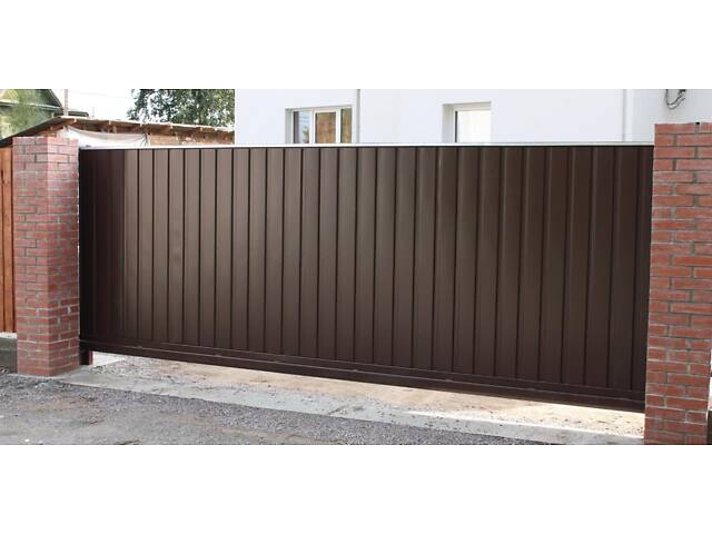 Ворота. В'їзна брама. Ворота. Ворота відкатні. - Фото 5