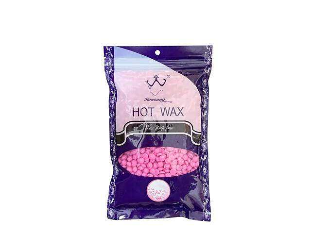 Воск плёночный для депиляции в гранулах Konsung Hot Wax 300 гр (в ассортименте), Pink