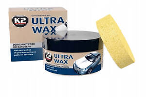 Восковая паста для полировки авто с губкой K2 Ultra Wax 250 гр.