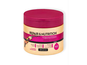 Восстанавливающая маска Deliplus для сухих и поврежденных волос с протеином шелка 400 мл Repair Nutrition