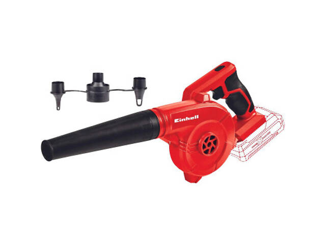 Воздуходувка Einhell TE-CB 18/180 Li - Solo, 18В, 130/180 км/ч, 3 насадки (без АКБ и ЗУ) (3408001) - Фото 3