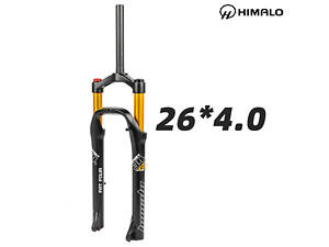Повітряна вилка для фетбайка Himalo 26 дюймів Fat Bike 130mm Lock-out, Rebound, Золота