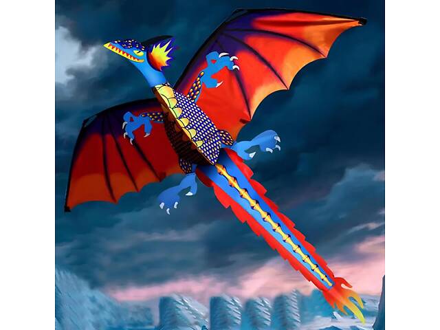 Повітряний змій Дракон 3D RESTEQ — яскравий кайт для активного відпочинку на природі - Фото 1