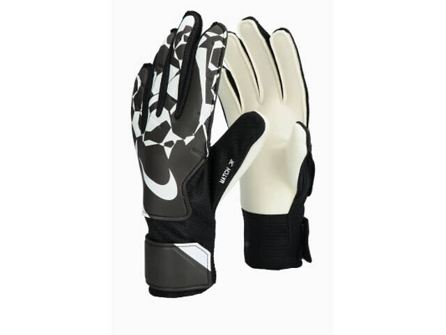 Воротарські рукавички Nike NK GK MATCH JR - HO24 (HQ0258-010) дит 6 (17.6 см) Чорно/білі (197600447523) - Фото 1
