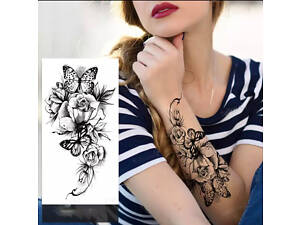 Тимчасове тату водостійке 3D велике Метелики FF-101 17.5х8.5 см