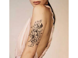 Тимчасове тату водостійке 3D велике Лисиця XQB-351 20х8,5 см