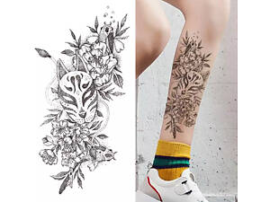 Тимчасове тату водостійке 3D велике Маска XQB-341 19,5х10 см