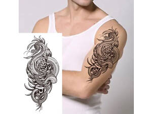 Тимчасове тату водостійке 3D велике Змія XQB-358 19,5 х9 см