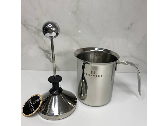 Вспениватель для молока 400 мл из нержавеющей стали Edenberg EB-8917 - Фото 3