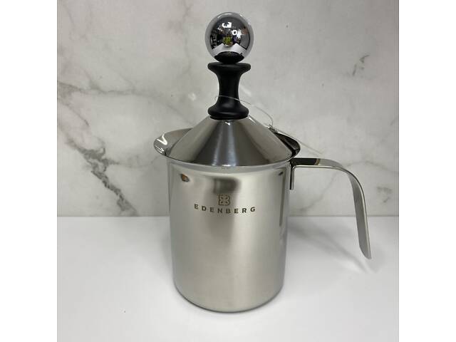 Вспениватель для молока 400 мл из нержавеющей стали Edenberg EB-8917 - Фото 4