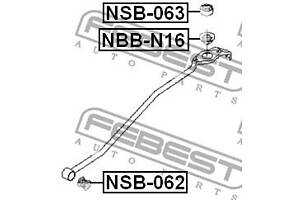 Втулка куліси КПП INFINITI G20 / NISSAN NV (Y10) / NISSAN AD (Y11) 1983-2014 г.