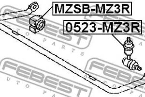 Втулка стабилизатора FORD C-MAX / FORD FOCUS / MAZDA 3 (BK) 1998-2020 г.