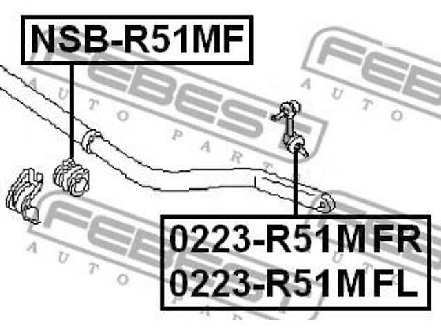 Втулка стабилизатора NISSAN TITAN (A60) / NISSAN XTERRA (N50) 2003-2015 г.