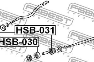 Втулка торсіона ACURA CL / HONDA ACCORD (CF) / HONDA TORNEO (CF) 1994-2005 г.