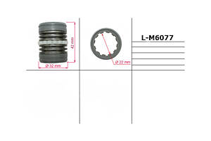 Втулка уплотнительная ГУР 22,00/32,30*41,00 тип 19A L-M6077 PEUGEOT Partner 96-08, 306 93-02; CITROEN Berlingo 96-08, Xs