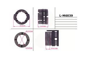 Втулка ущільнювальна ГПК 24,00/33,50/36,00*4,80/22,70 тип 7A L-M6039 RENAULT Clio III 05-12, Modus 04-08, Modus 08-12; FIAT Grande Punto 05-10; NISSAN Micra K12 03-10; ALFA ROMEO MiTo 08-18