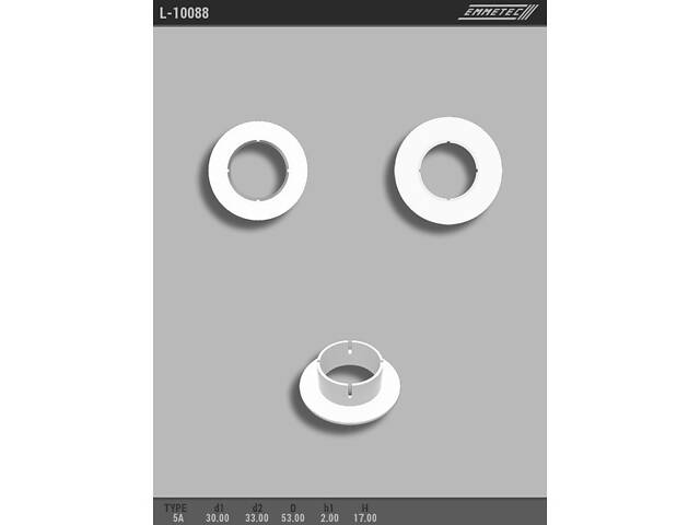 Втулка ущільнювальна ГПК 30,00/33,00/53,00*2,00/17,00 тип 5B L-10088 VW Touareg 02-10, Amarok 10-22, Touareg 10-18; AUDI Q7 05-15; PORSCHE Cayenne 02-10, Cayenne 10-17