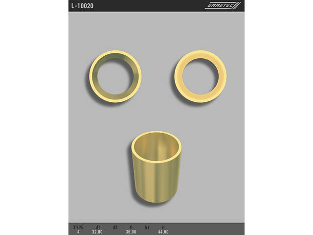 Втулка ущільнювальна ГПК 32,00/36,00*44,00 тип 4B L-10020