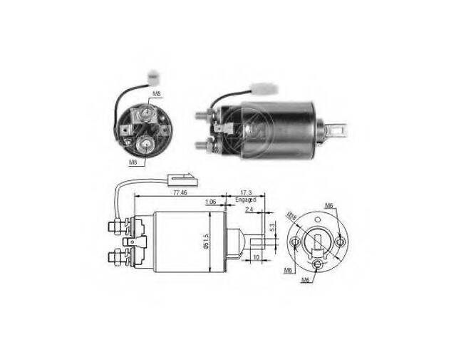 Втягуюче реле, CG132095 , MI, 12V ERA ZM693 на MAZDA FAMILIA II Наклонная задняя часть (BD)