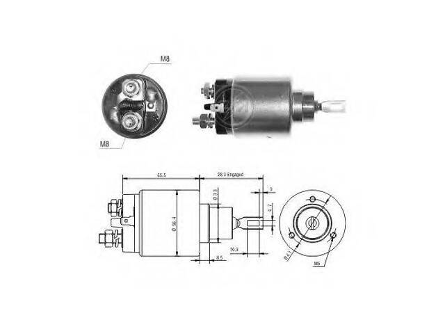 Втягуюче реле, CG136369, BO, 12V ERA ZM777 на RENAULT CLIO (B/C57_, 5/357_)