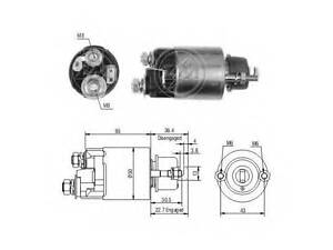 Втягуючі реле ND-12V CG133675, 12V ERA ZM702 на HONDA CIVIC Похила задня частина (SB)