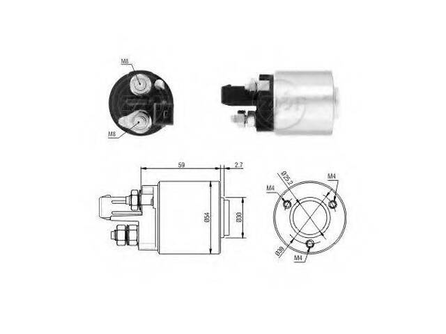 Втягуюче реле VA-12V, CG234388, ERA ZM5492 на VW CARIBE I (17)