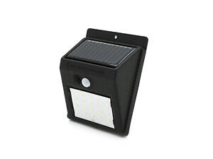 Вуличний ліхтар з сонячною панеллю 20 SMD LED, датчик руху, датчик освітленості, кріплення на стіну, Black,
