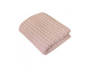 Вязаное покрывало на кровать Прованс 220х240 см Бежевый (3081)