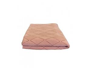 Вязаный плед Винтаж Прованс 130х170 см Бежевый (3063)